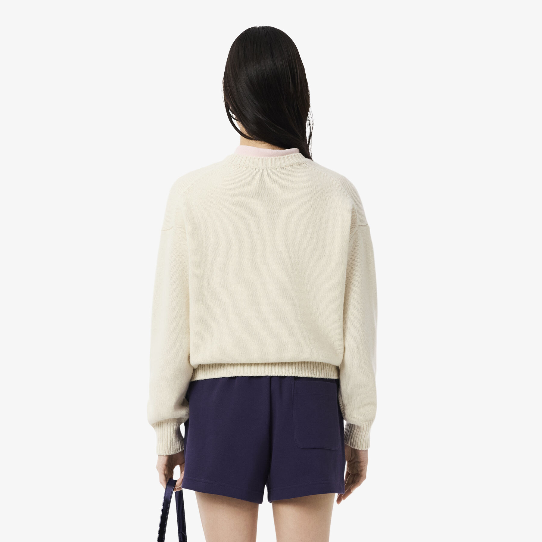 Intarsia Branded Carded Wool Sweater