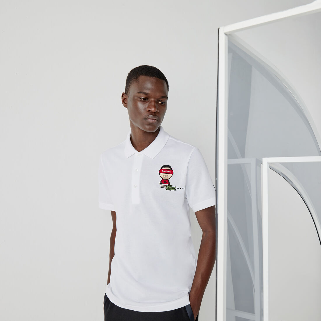 Men's Lacoste SPORT Collab Youssef SY Cotton Piqué Polo Shirt Men's Lacoste SPORT Collab Youssef SY Cotton Piqué Polo Shirt