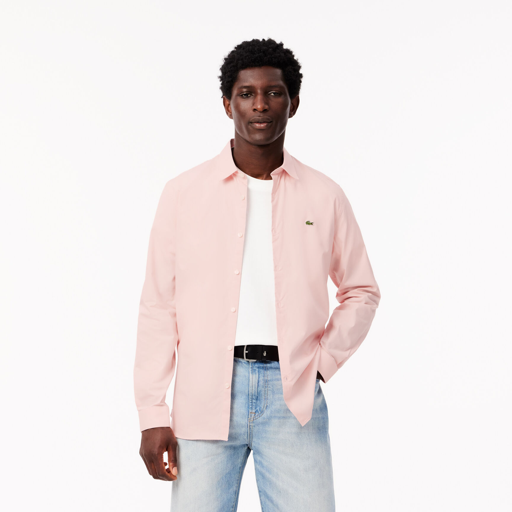 Slim Fit Stretch Cotton Poplin Shirt