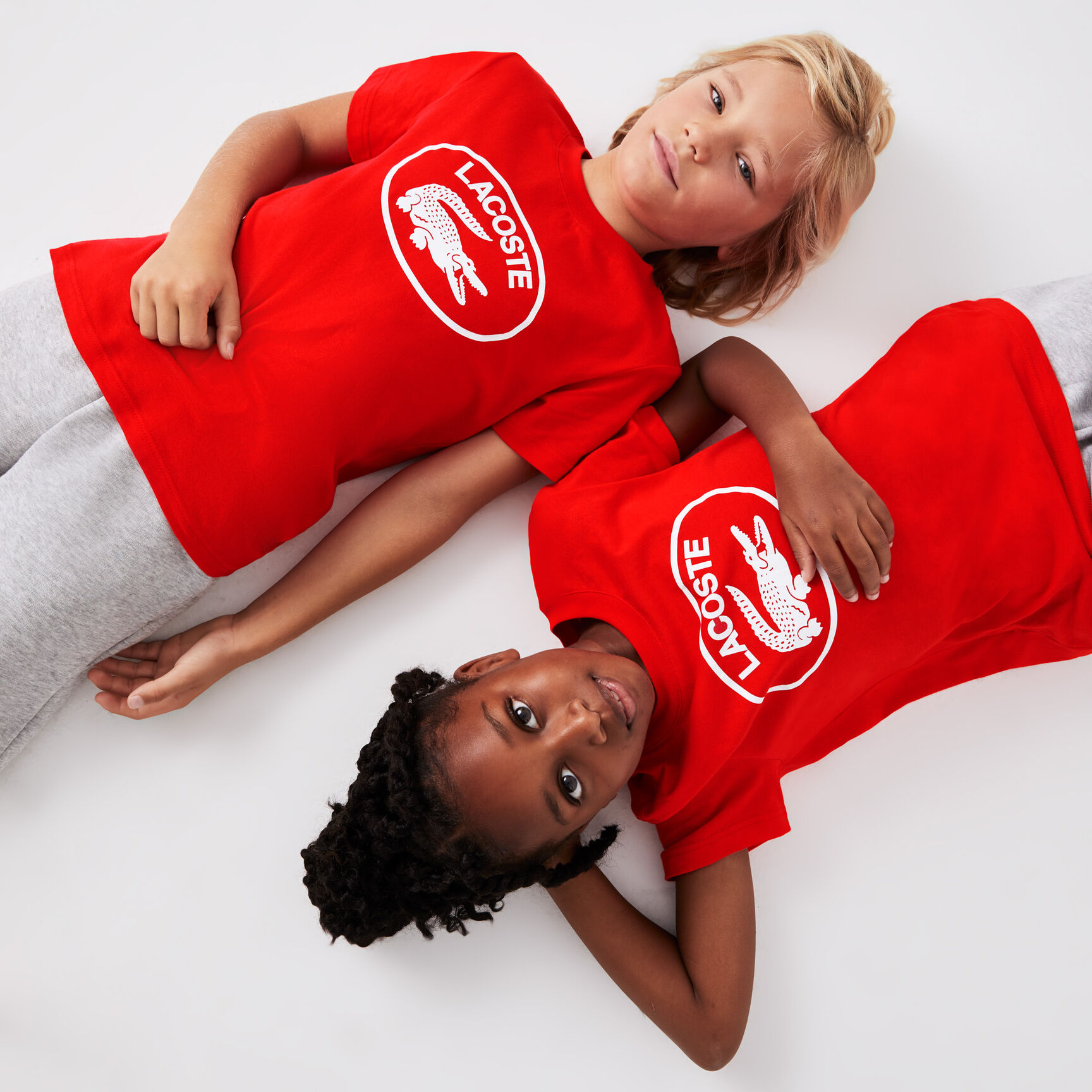 Kids' Lacoste Contrast Branded Cotton Jersey T-shirt Kids' Lacoste Contrast Branded Cotton Jersey T-shirt