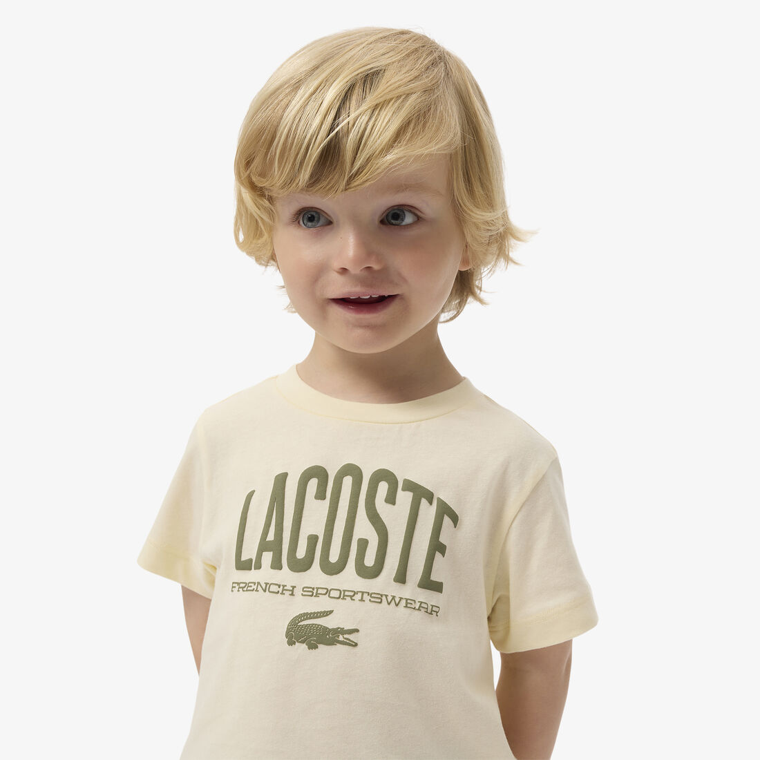 lacoste printed cotton t shirt