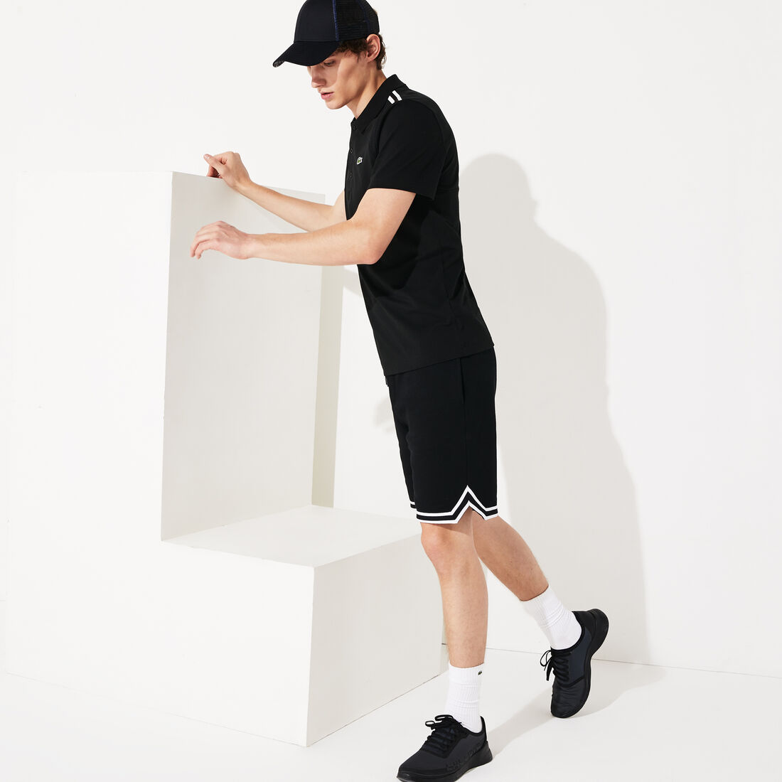 Men's Lacoste SPORT Paneled Ultra-Light Cotton Polo Shirt Men's Lacoste SPORT Paneled Ultra-Light Cotton Polo Shirt