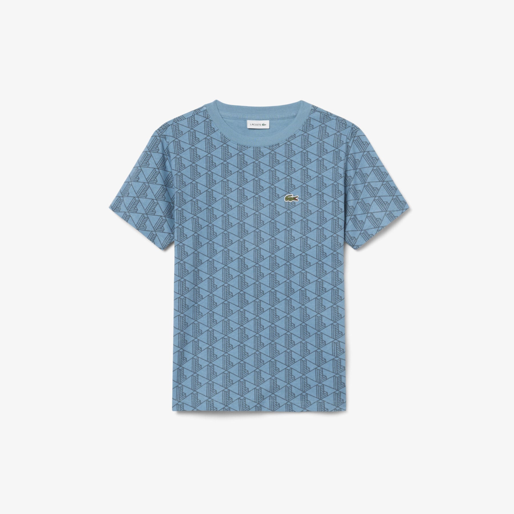 lacoste monogram print t shirt