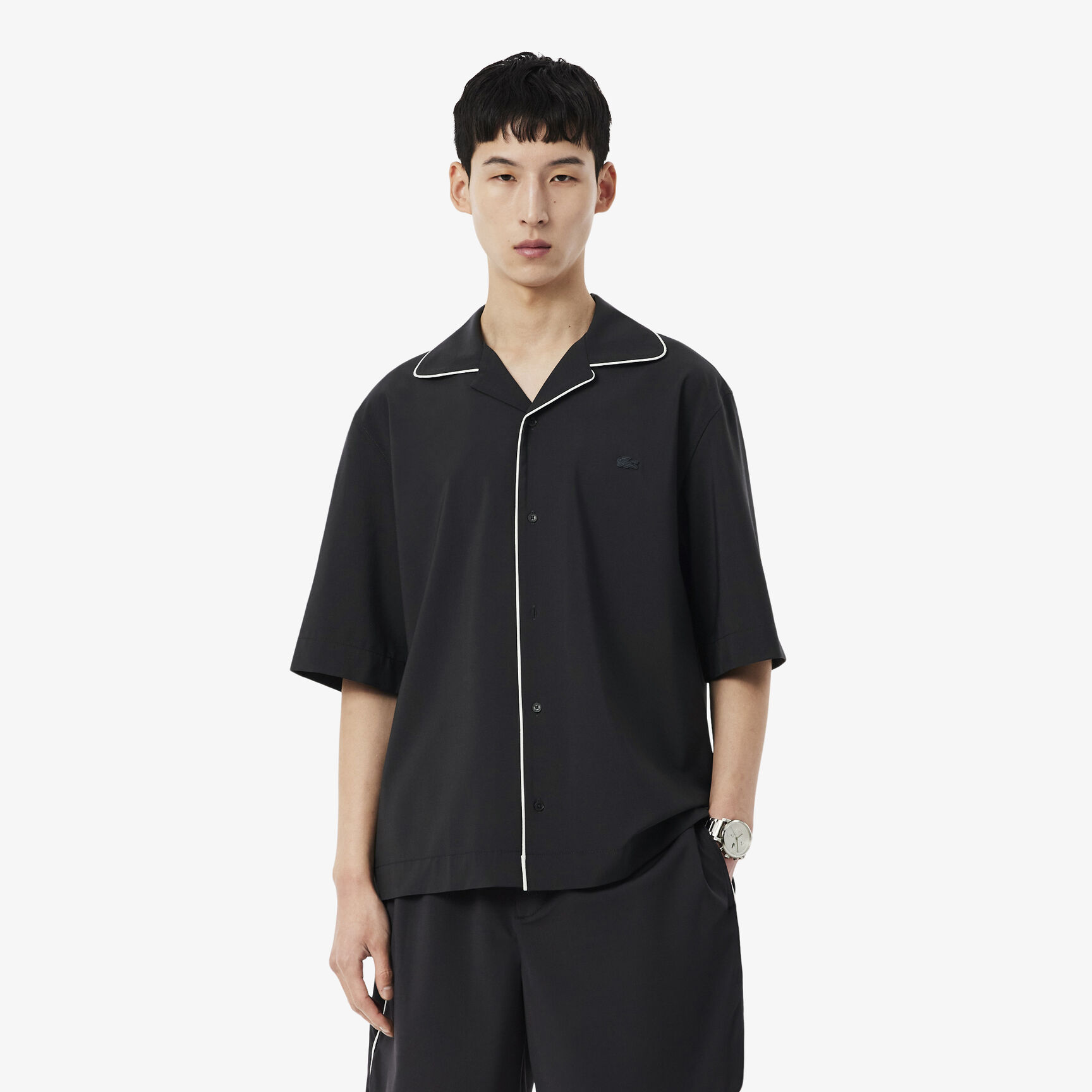 Relaxed Fit Short Sleeved Wool Shirt Relaxed Fit Short Sleeved Wool Shirt