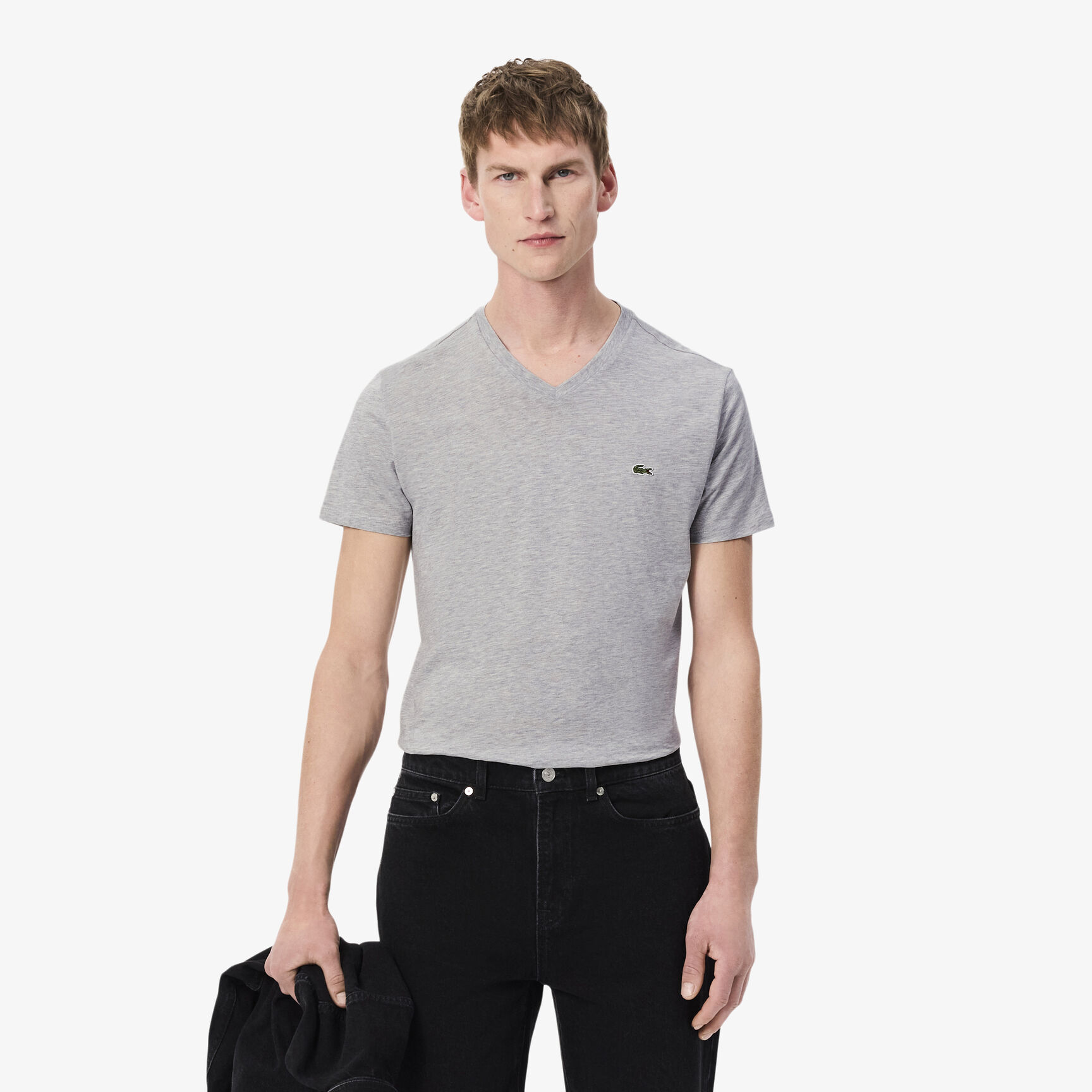 Lightweight Cotton Pima V Neck T-shirt