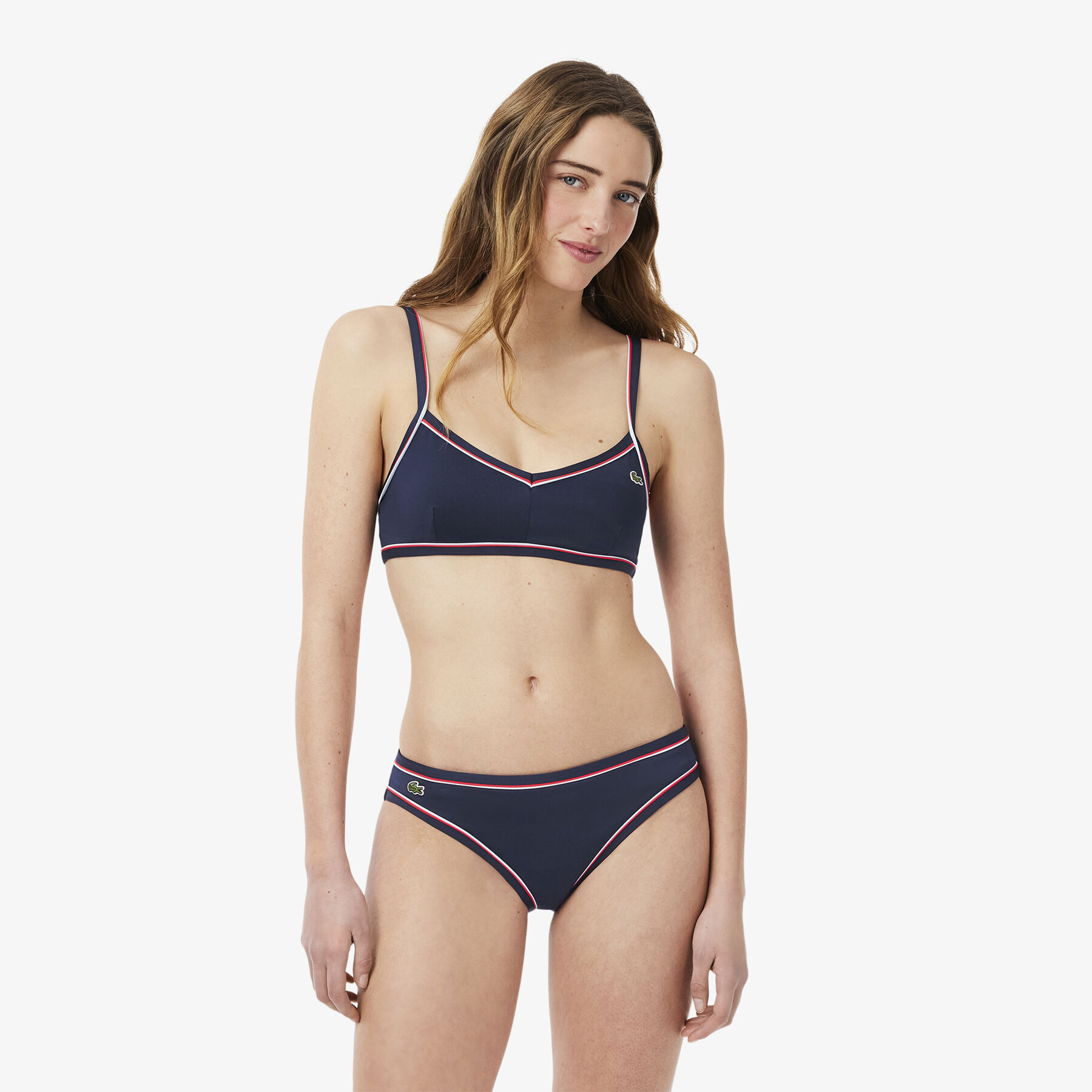Trim Accent Swim Top lacoste trim accent swim top