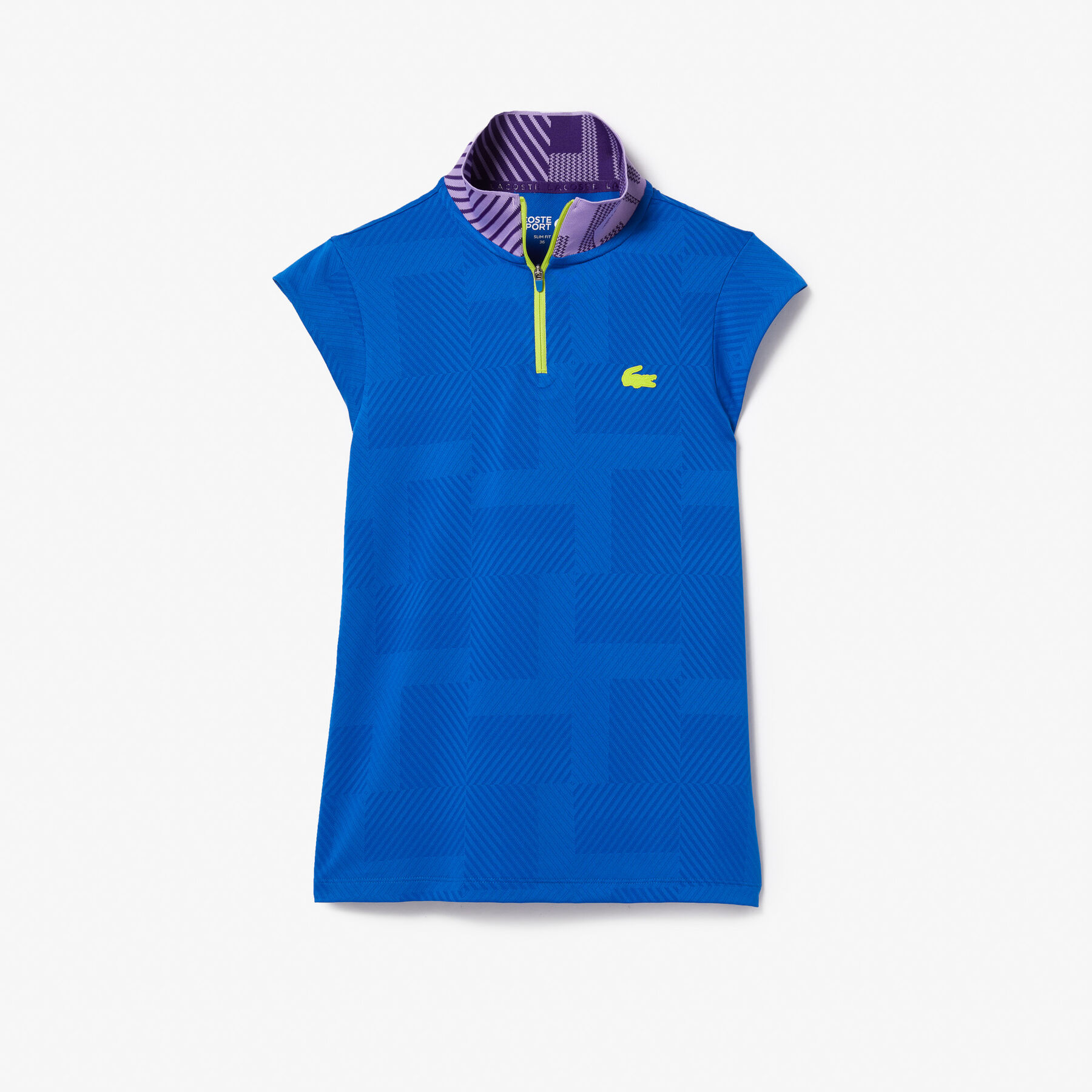 women s lacoste sport zip high neck tennis polo shirt