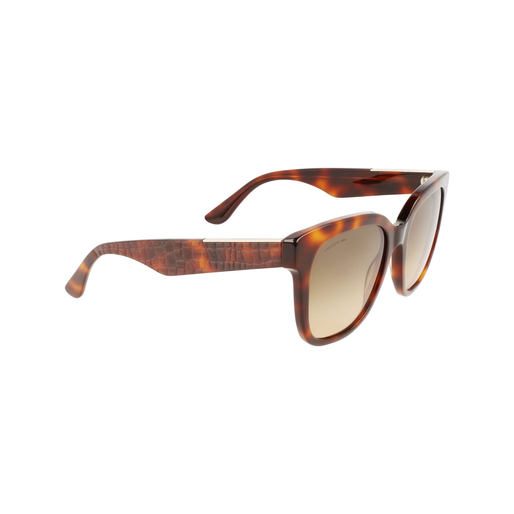 lacoste women s rectangle acetate croco skin sunglasses
