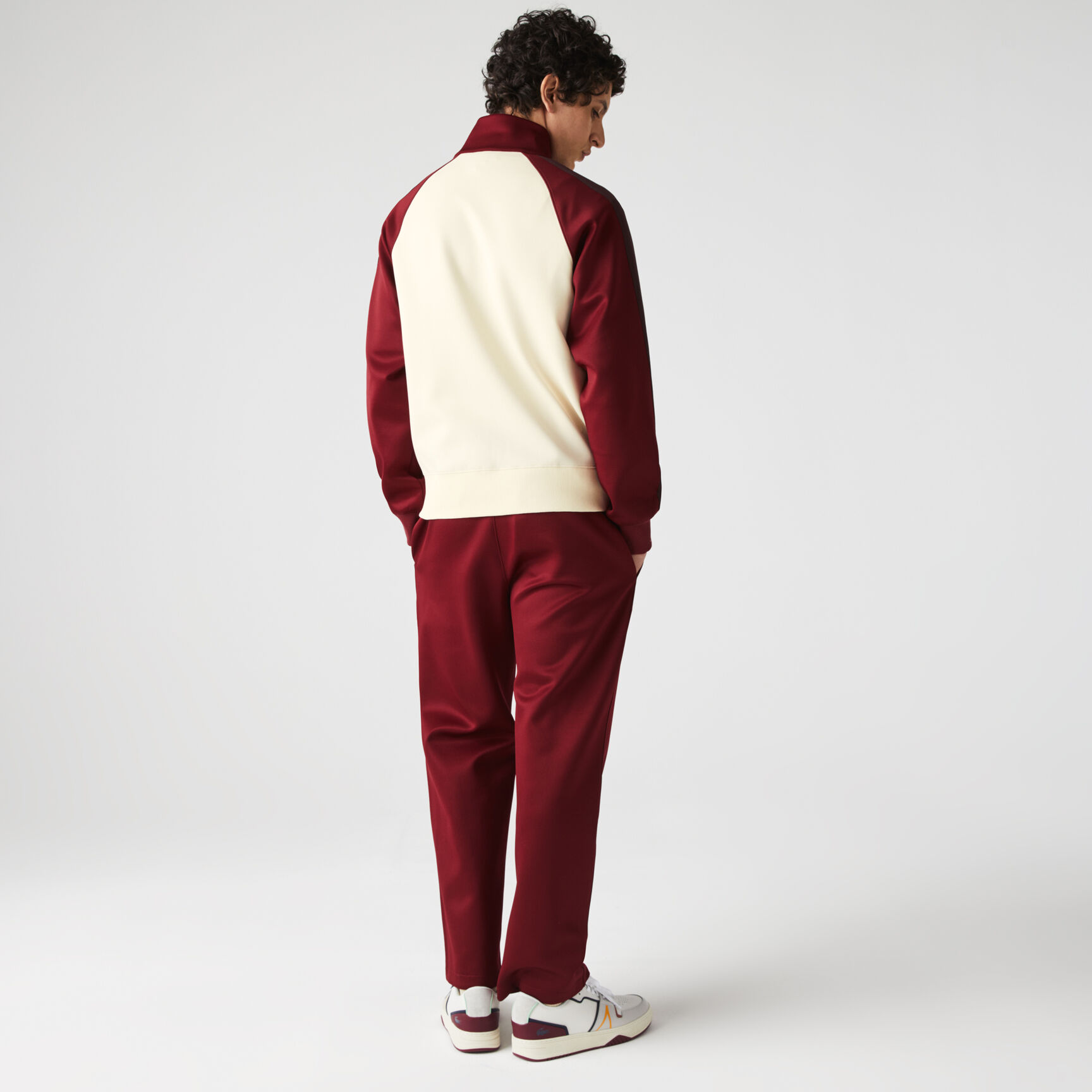 Men's Colorblock Zippered High Neck Cotton Blend Sweatshirt Men's Colorblock Zippered High Neck Cotton Blend Sweatshirt