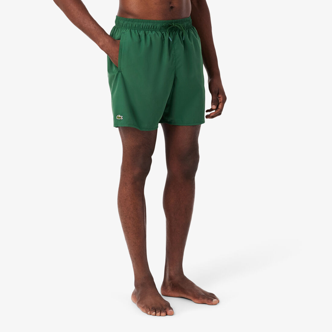 شورت سباحة أحادي اللون متوسط الطول شورت سباحة أحادي اللون متوسط الطول