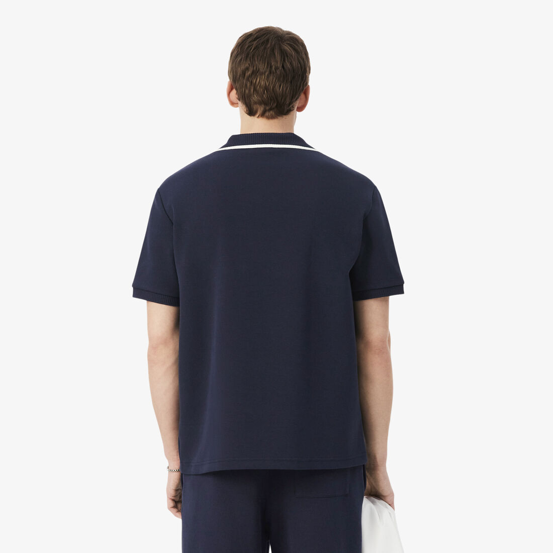 Loose Fit Embroidered Badge Pique Polo Shirt lacoste loose fit embroidered badge pique polo shirt