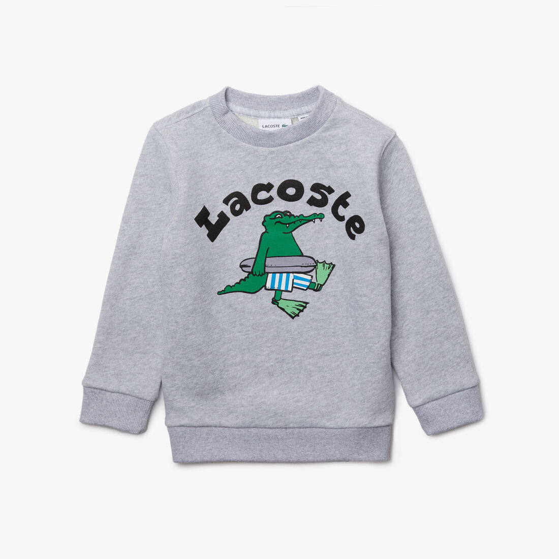 Boys’ Crew Neck Fun Crocodile Design Cotton Sweatshirt