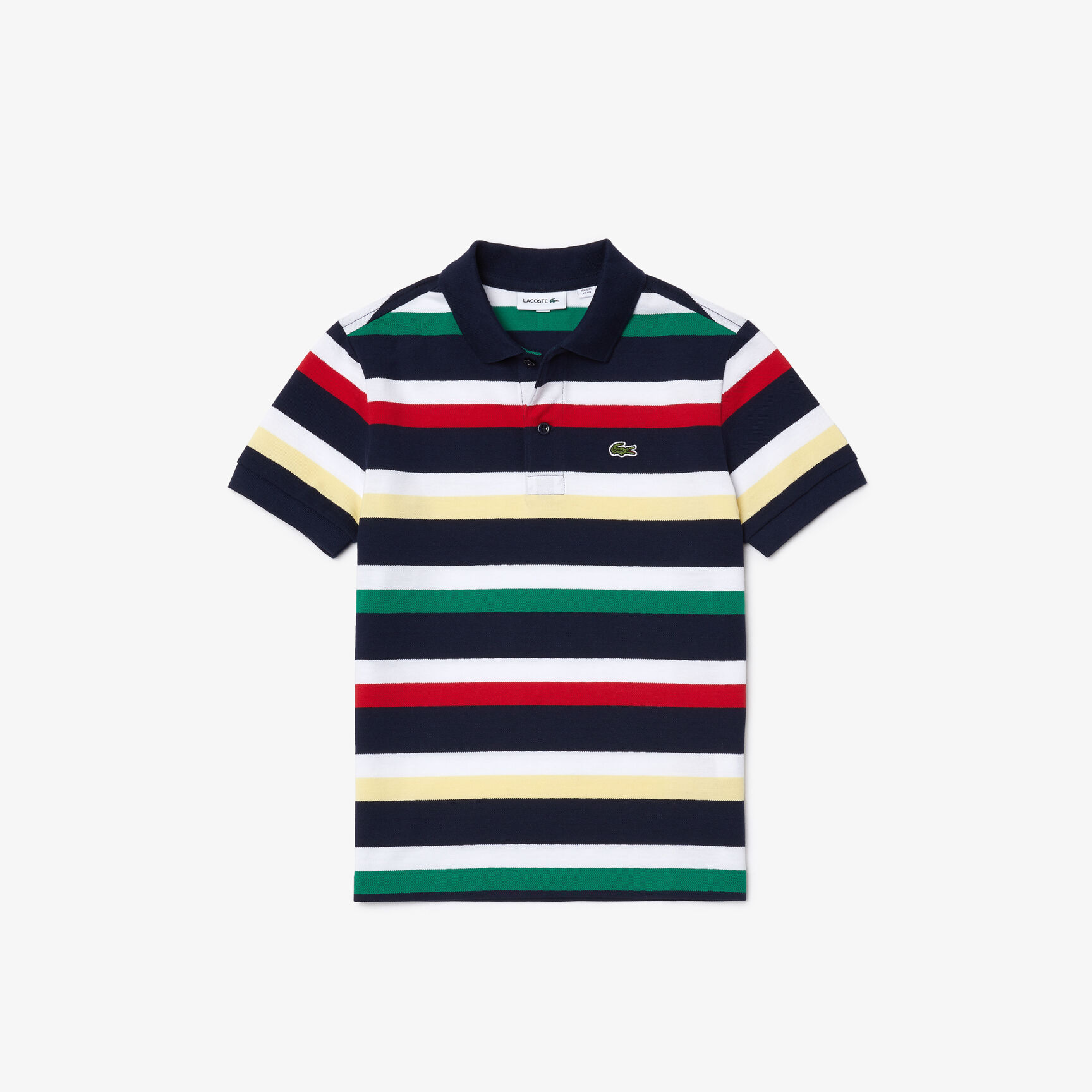 Boys' Lacoste Striped Cotton Piqué Polo Shirt Boys' Lacoste Striped Cotton Piqué Polo Shirt