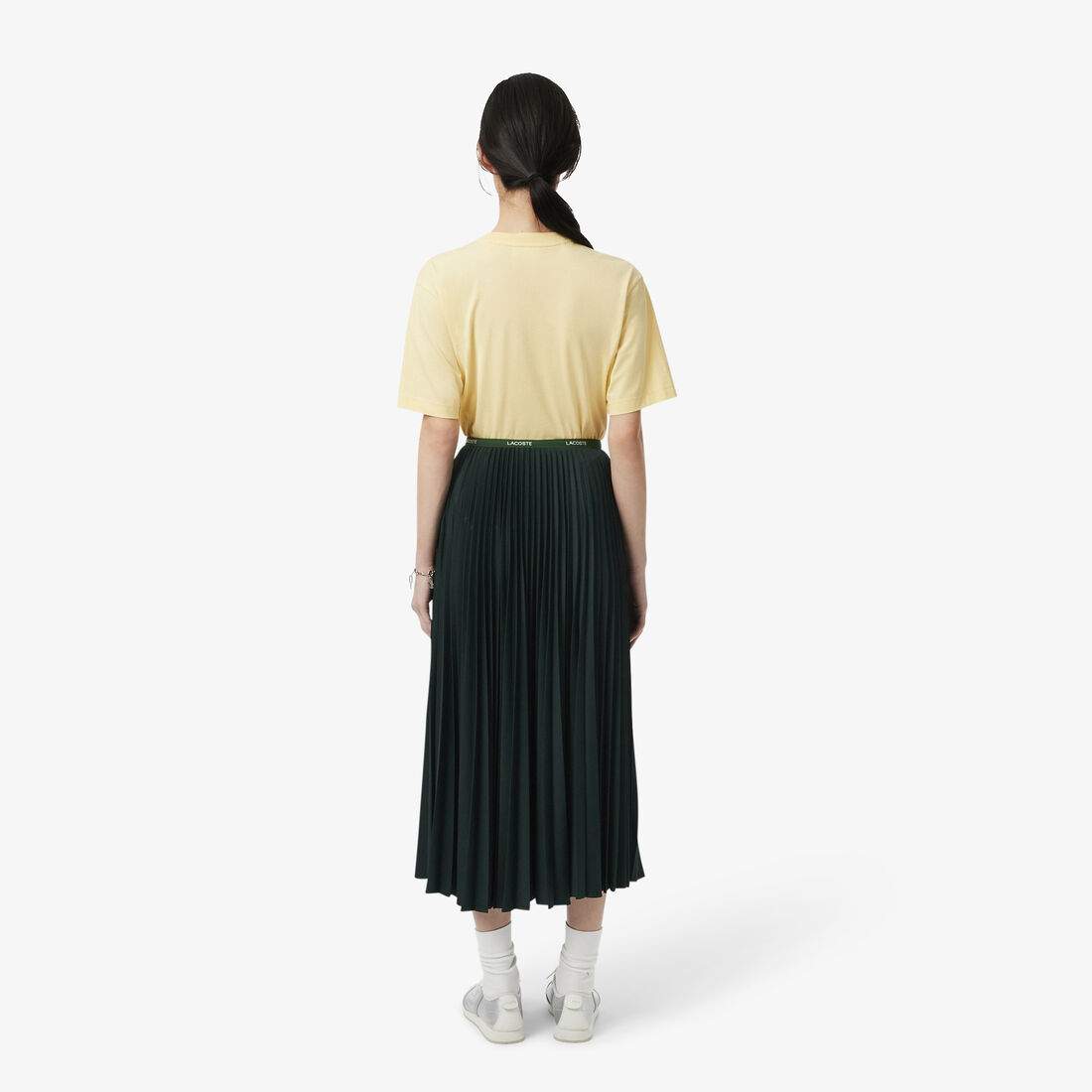Long Pleated Elasticated Waist Skirt Long Pleated Elasticated Waist Skirt