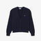 lacoste v neck moss stitch cotton cardigan