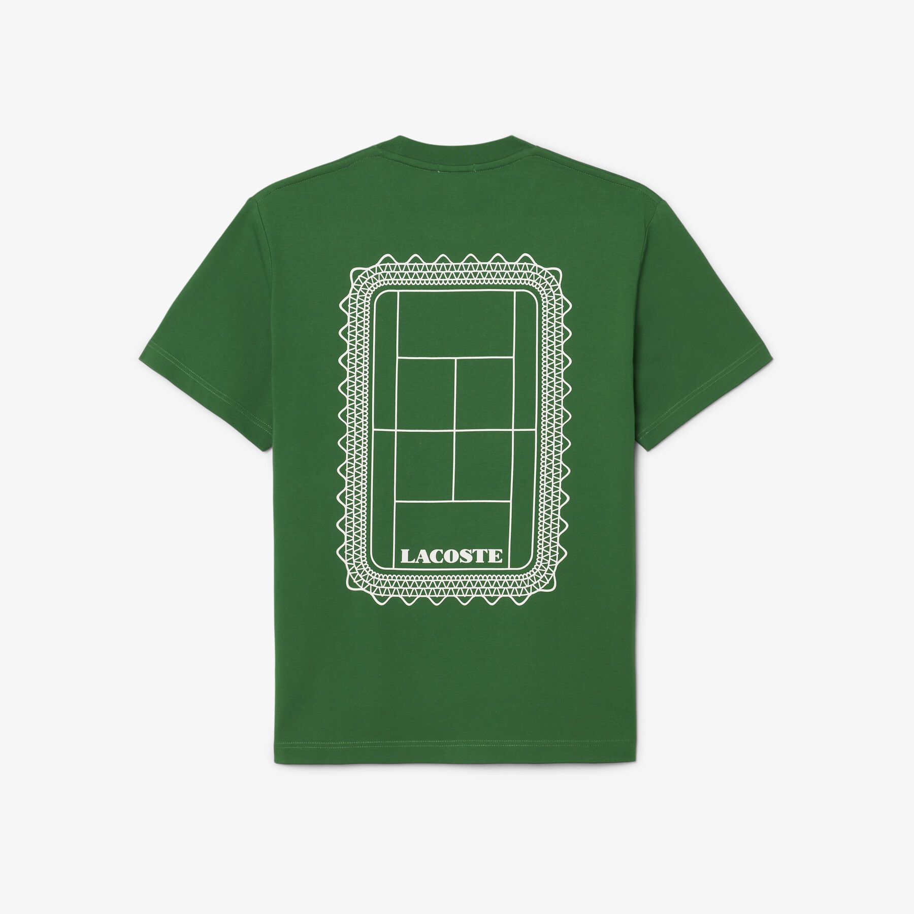 lacoste tennis print cotton jersey t shirt