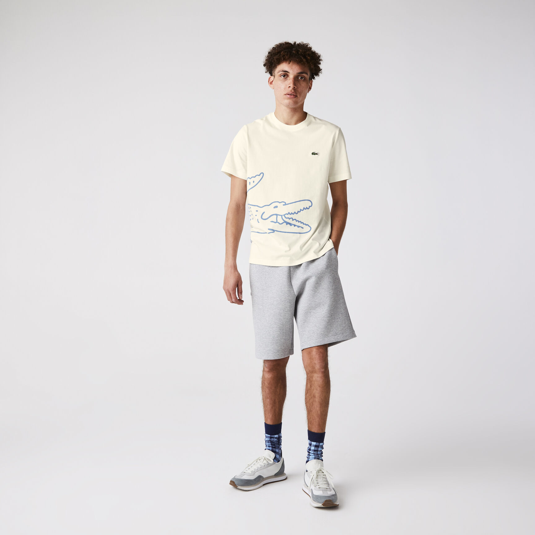 Men’s Crew Neck Crocodile Print Organic Cotton T-shirt Men’s Crew Neck Crocodile Print Organic Cotton T-shirt