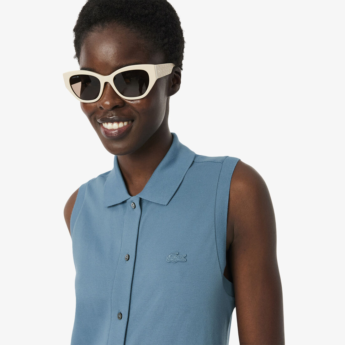 Long Stretch Mini Pique Polo Dress Long Stretch Mini Pique Polo Dress