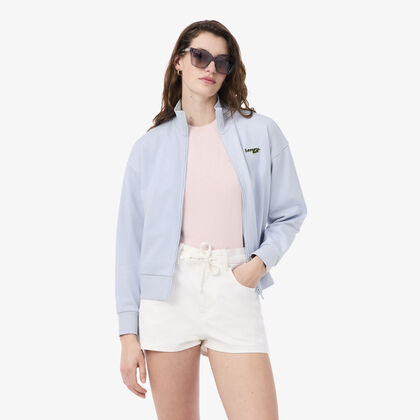 Relaxed Fit Zipped Badge Sweatshirt