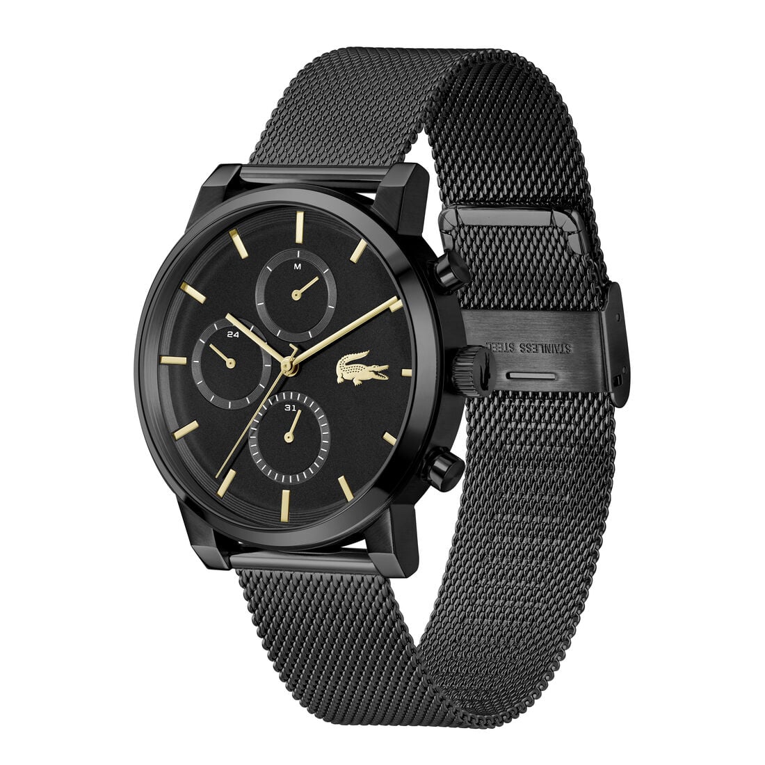 Black Ion-Plated Steel Men's Watch lacoste black ion plated steel men s watch
