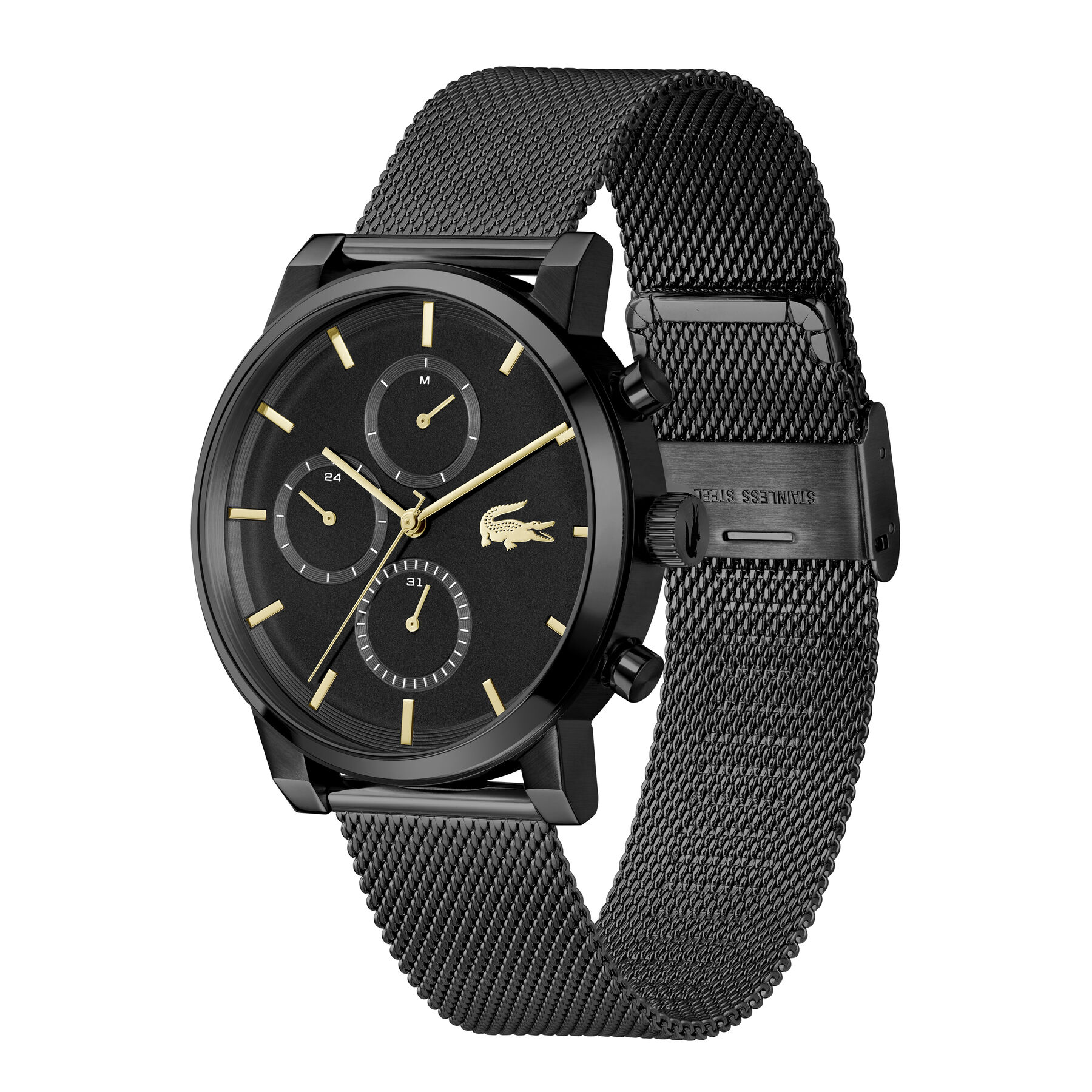 Black Ion-Plated Steel Men's Watch lacoste black ion plated steel men s watch