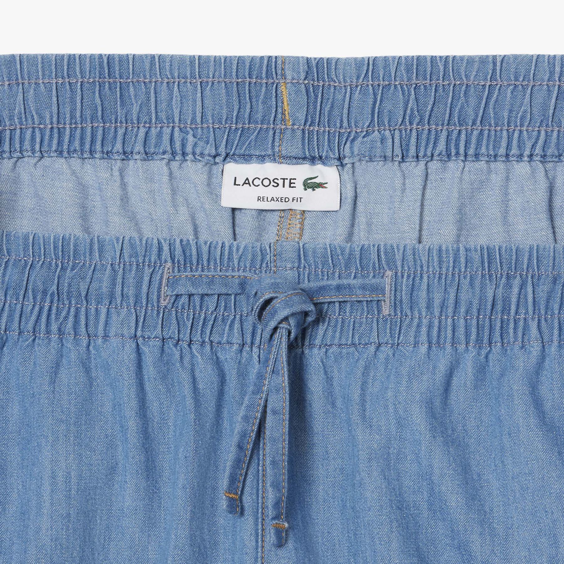 lacoste relaxed fit denim shorts