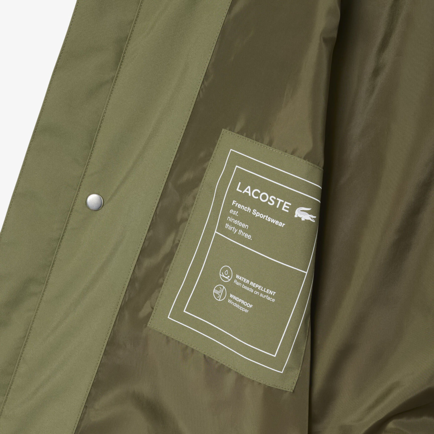 Mid-Length Water-Repellent Windbreaker Jacket