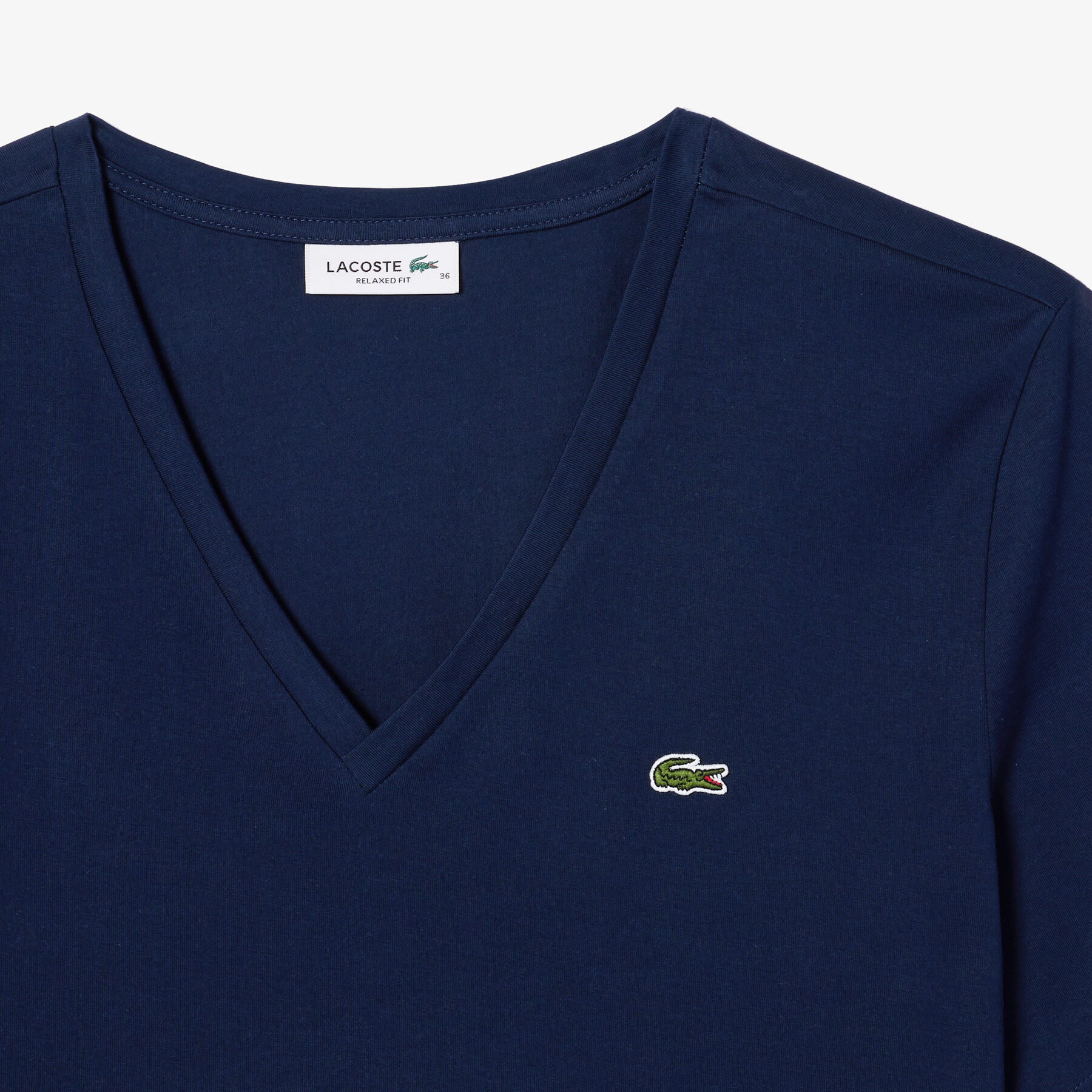 Relaxed Fit Soft Cotton V Neck T-shirt
