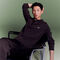 lacoste ribbed cotton polo collar sweatshirt
