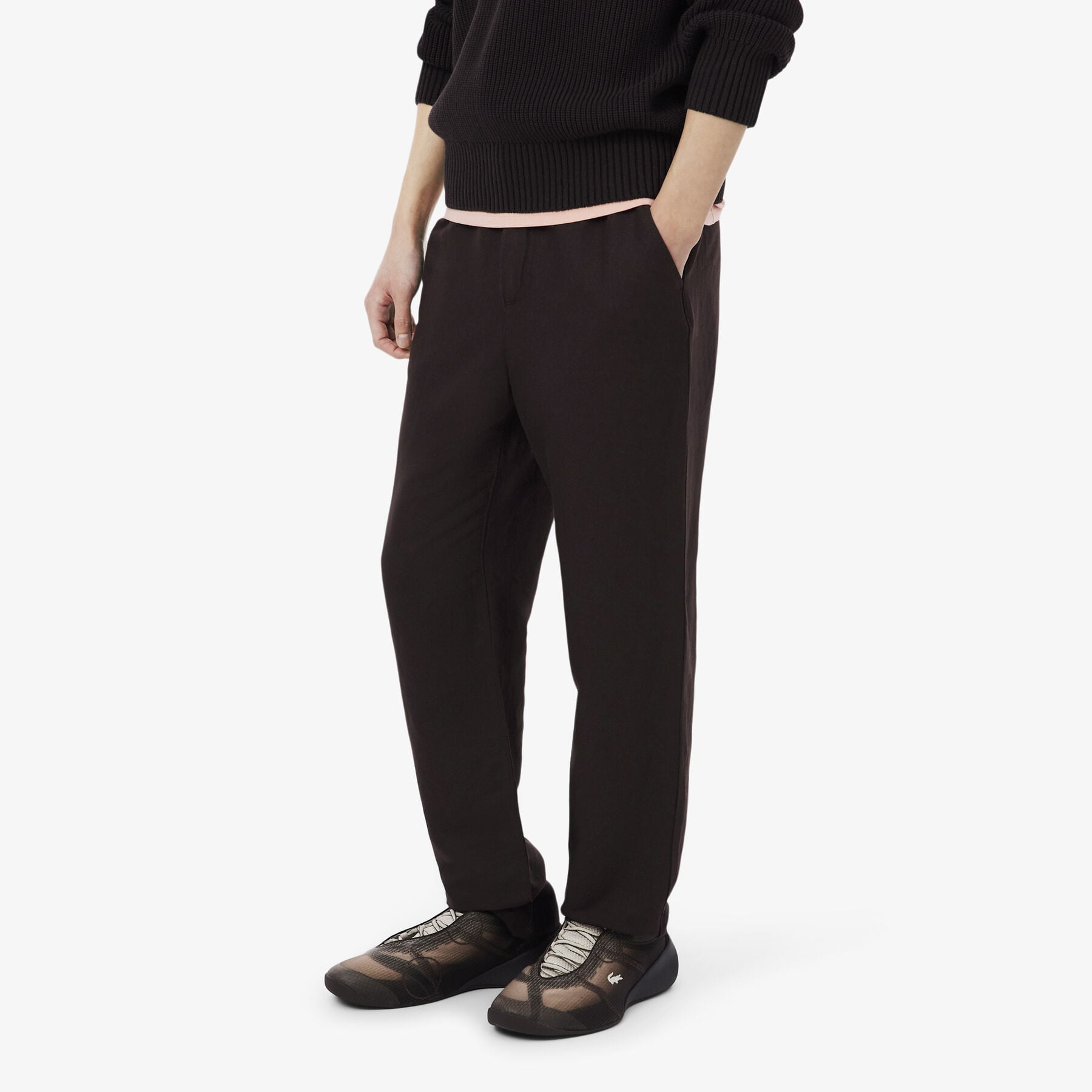Regular Fit Linen Chino Pants lacoste regular fit linen chino pants