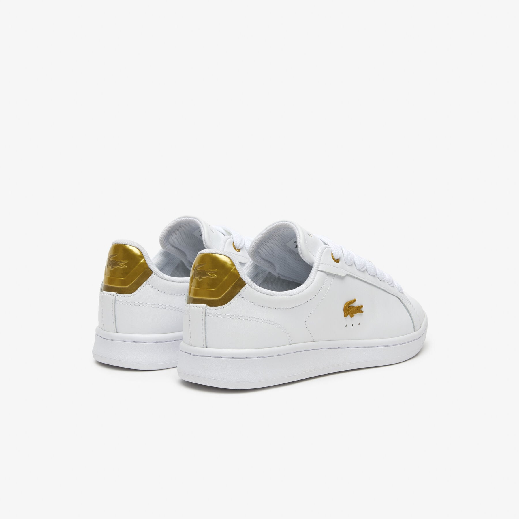 Women's Lacoste Carnaby Pro Leather Metallic Detailing Trainers