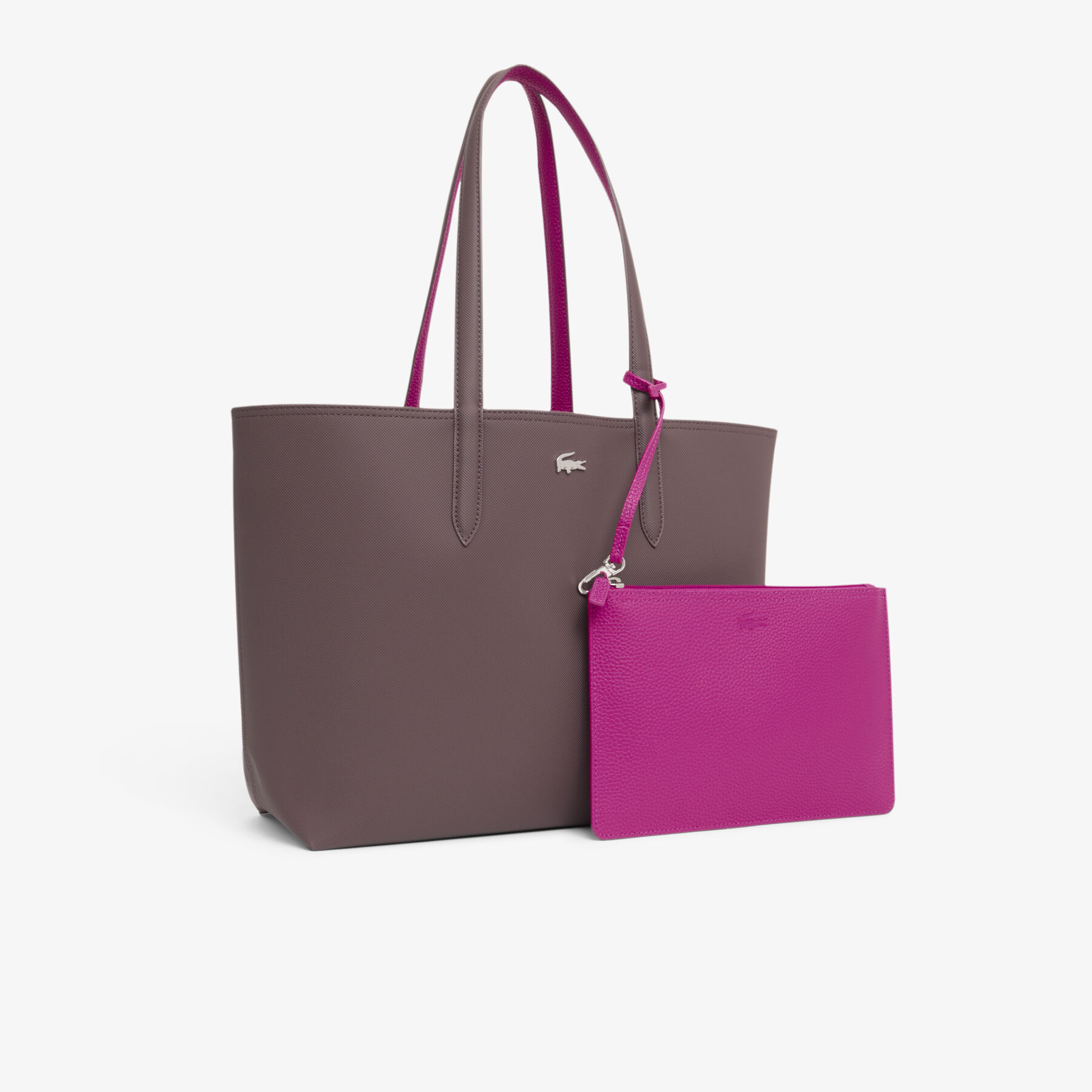 lacoste anna reversible tote with pouch