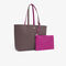 lacoste anna reversible tote with pouch