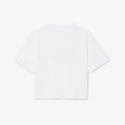 تي شيرت قطني بطبعة مونوغرام