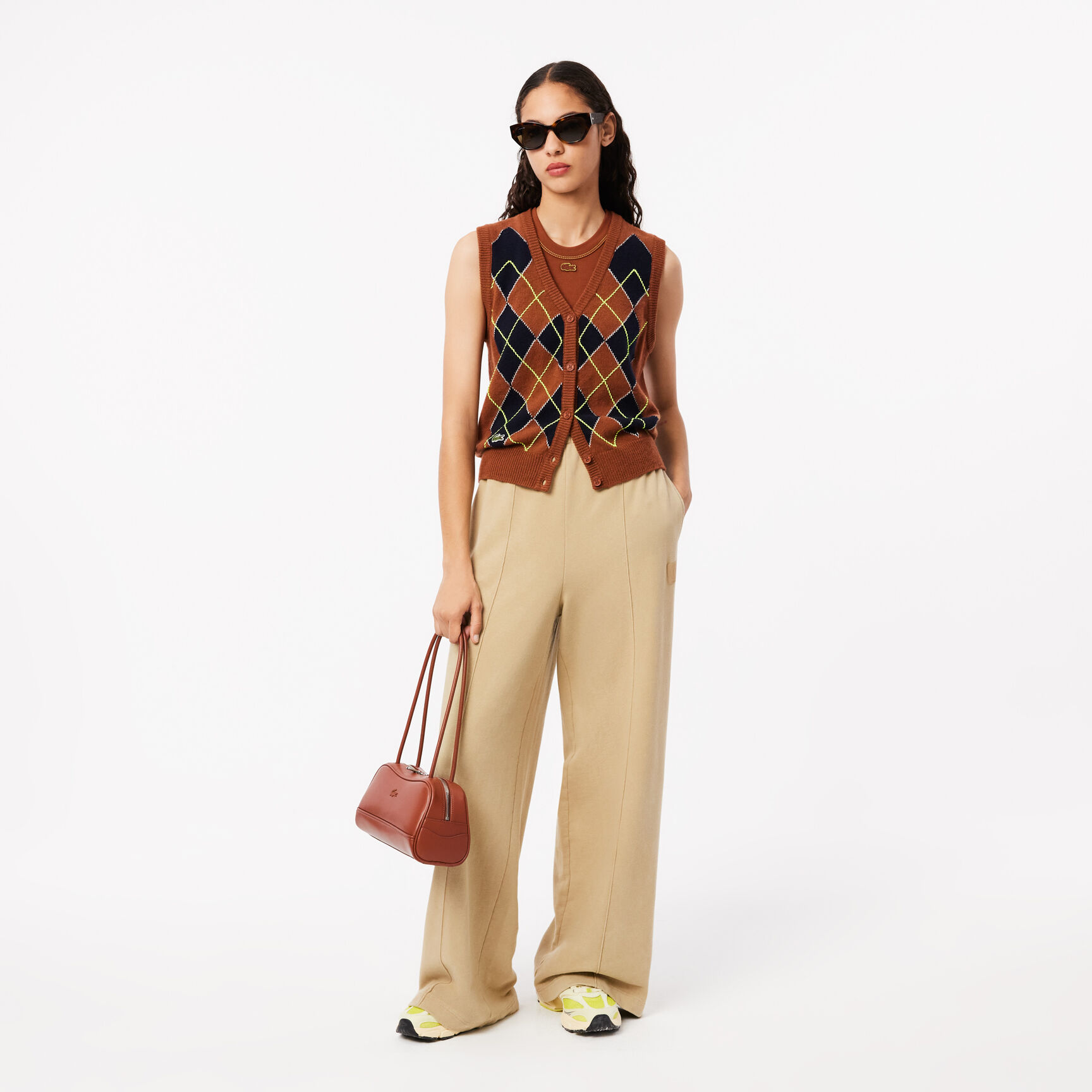 Wide Leg Badge Track Pants