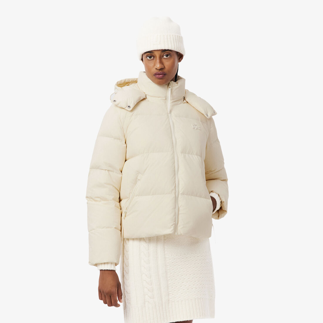 Buy Relaxed Fit Hooded Down Jacket Lacoste QA