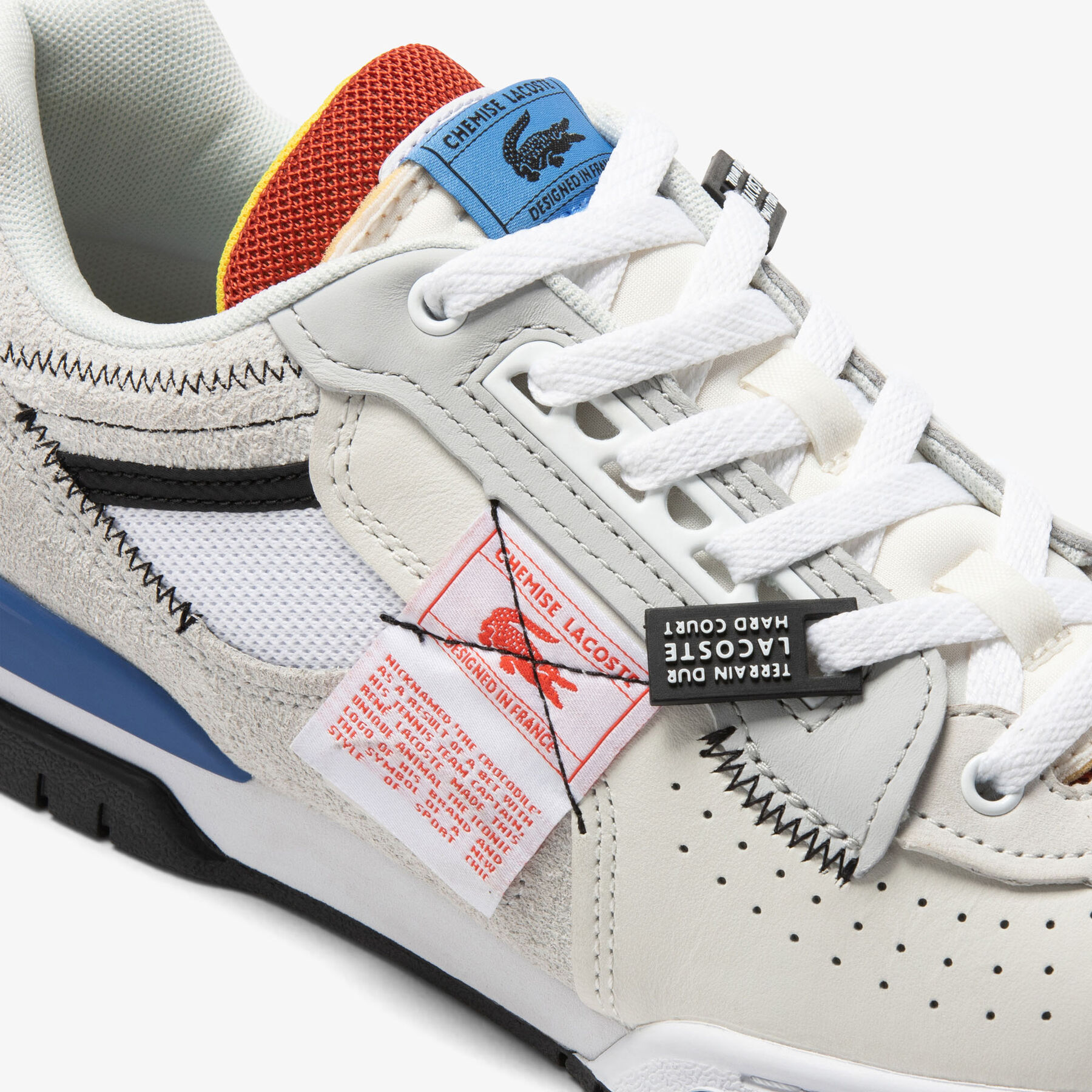 Men's Lacoste M89 Leather Tricolour Trainers men s lacoste m89 leather tricolour trainers
