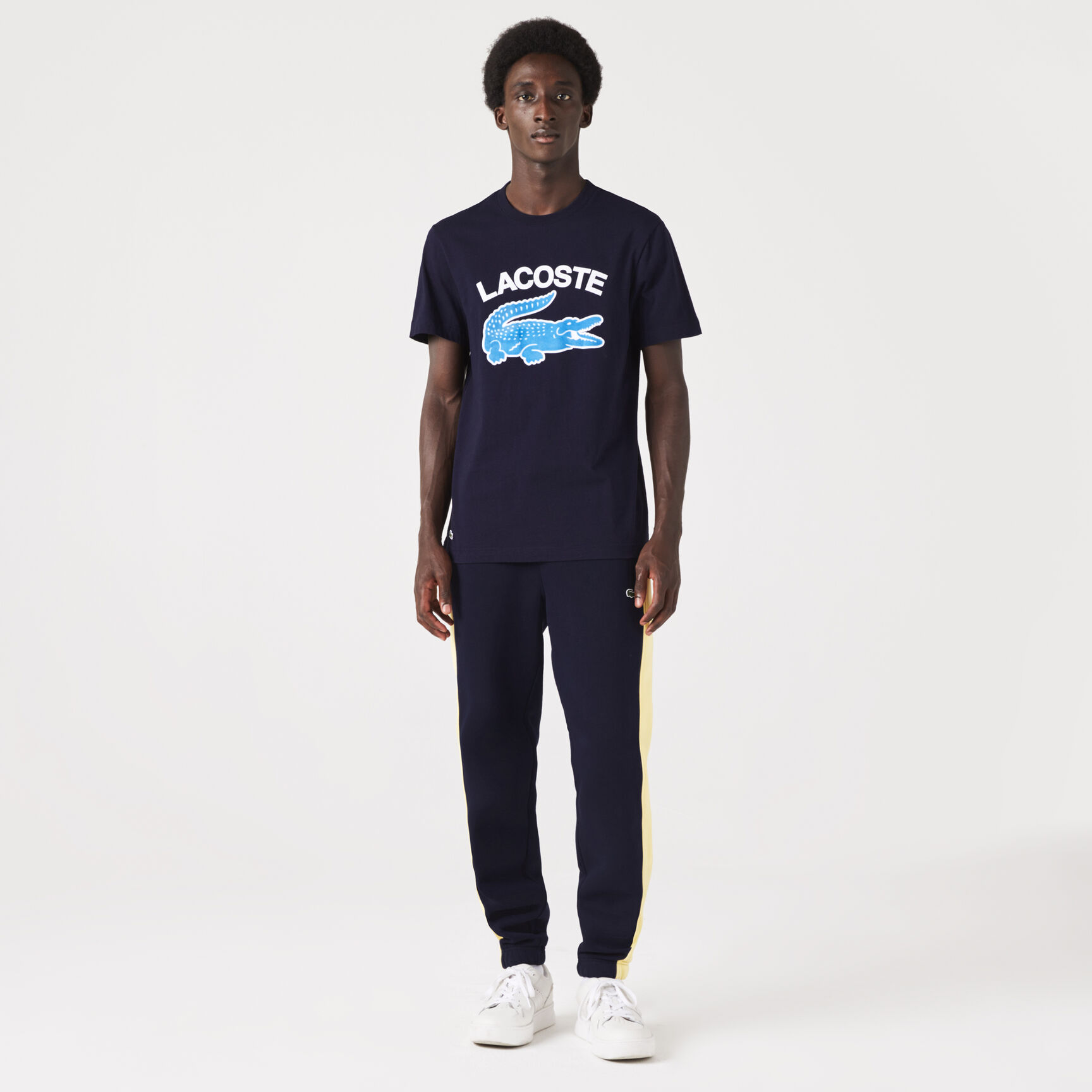 تيشيرت لاكوست بقصة عادية وشعار التمساح بحجم كبير للرجال تيشيرت لاكوست بقصة عادية وشعار التمساح بحجم كبير للرجال