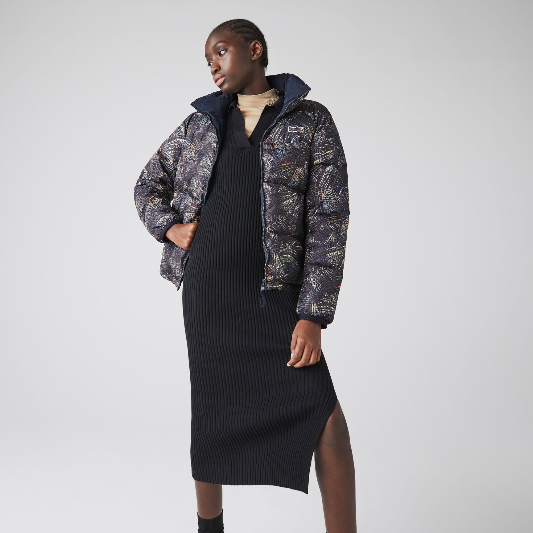 جاكيت مبطن مع طبعات من مجموعة National Geographic للنساء