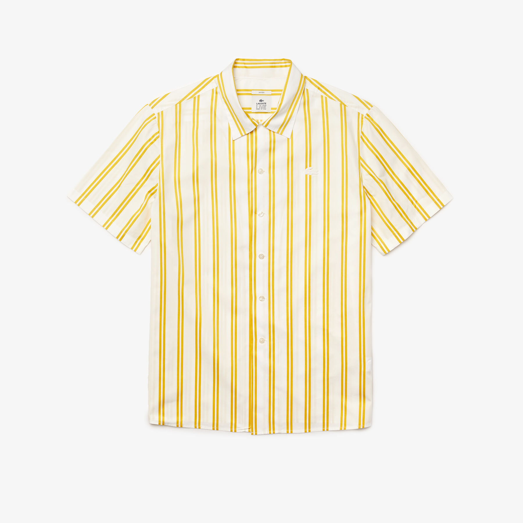 لاكوست قميص ساتان مقلم مجموعة lacoste live للجنسين