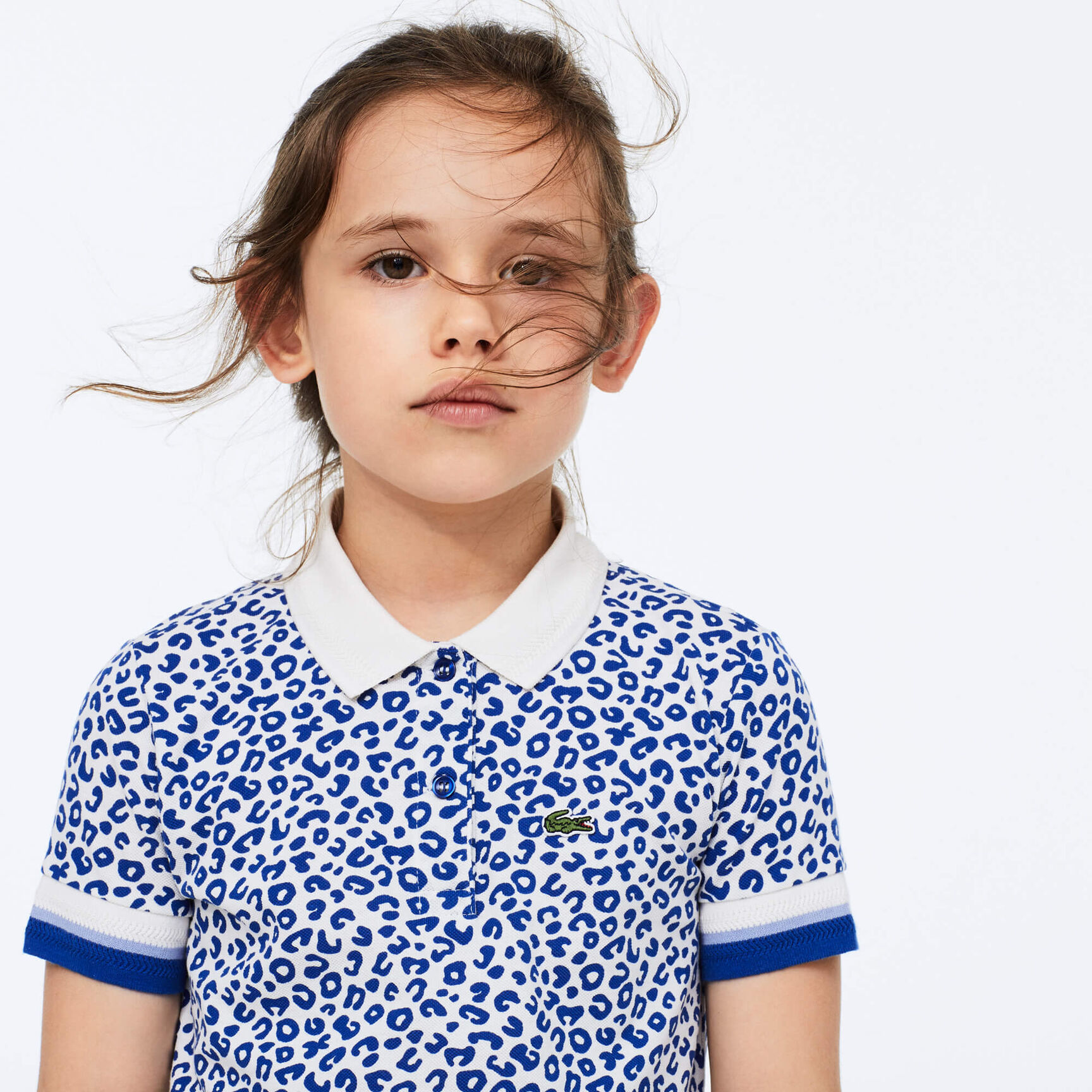Girl’s Leopard Print Lacoste Polo Shirt