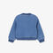 lacoste padded badge accent denim bomber jacket