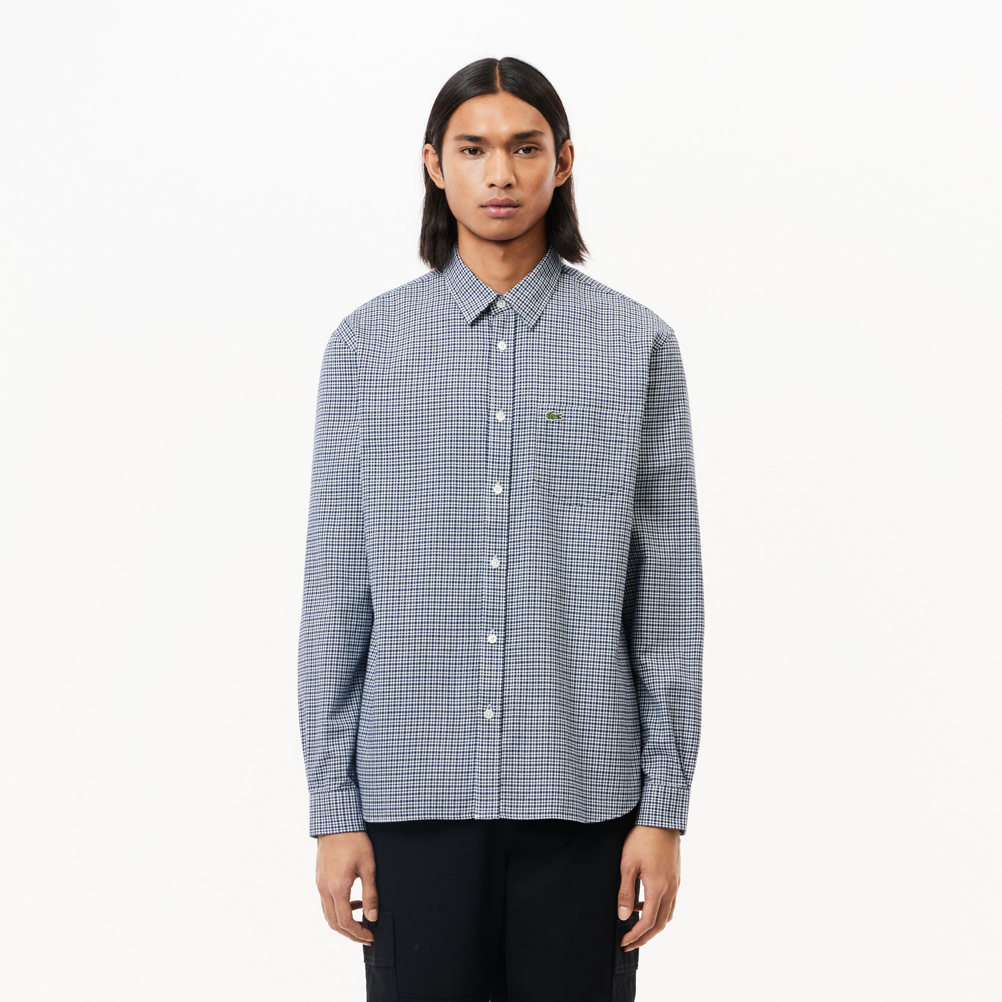 Buy Cotton Flannel Checked Shirt Lacoste QA