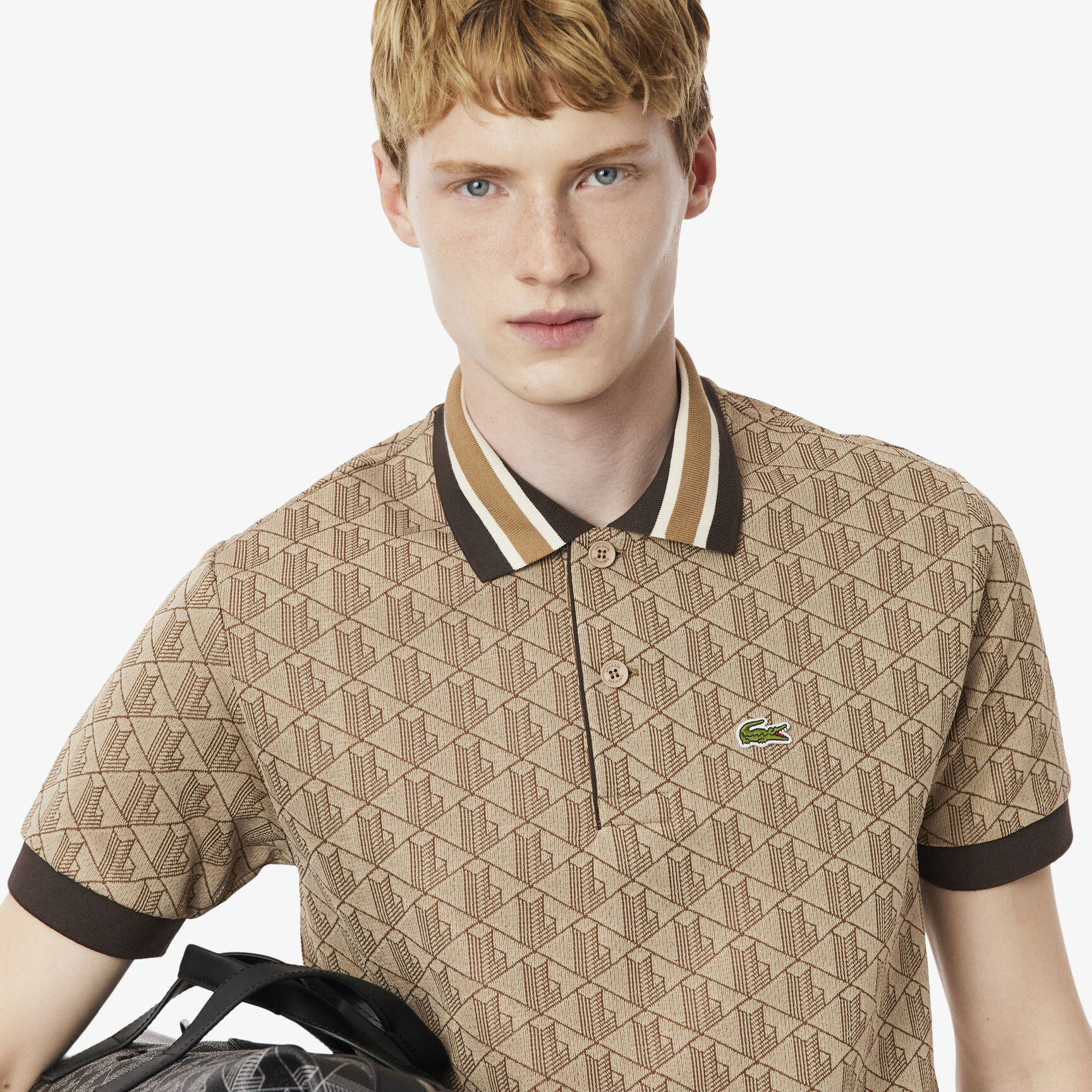 Classic Fit Monogram Jacquard Polo Shirt Classic Fit Monogram Jacquard Polo Shirt