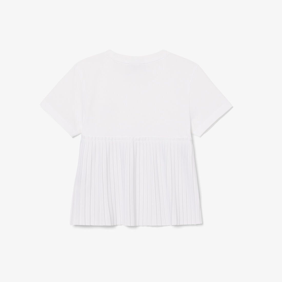 Cotton T-shirt with Pleated Hem Cotton T-shirt with Pleated Hem