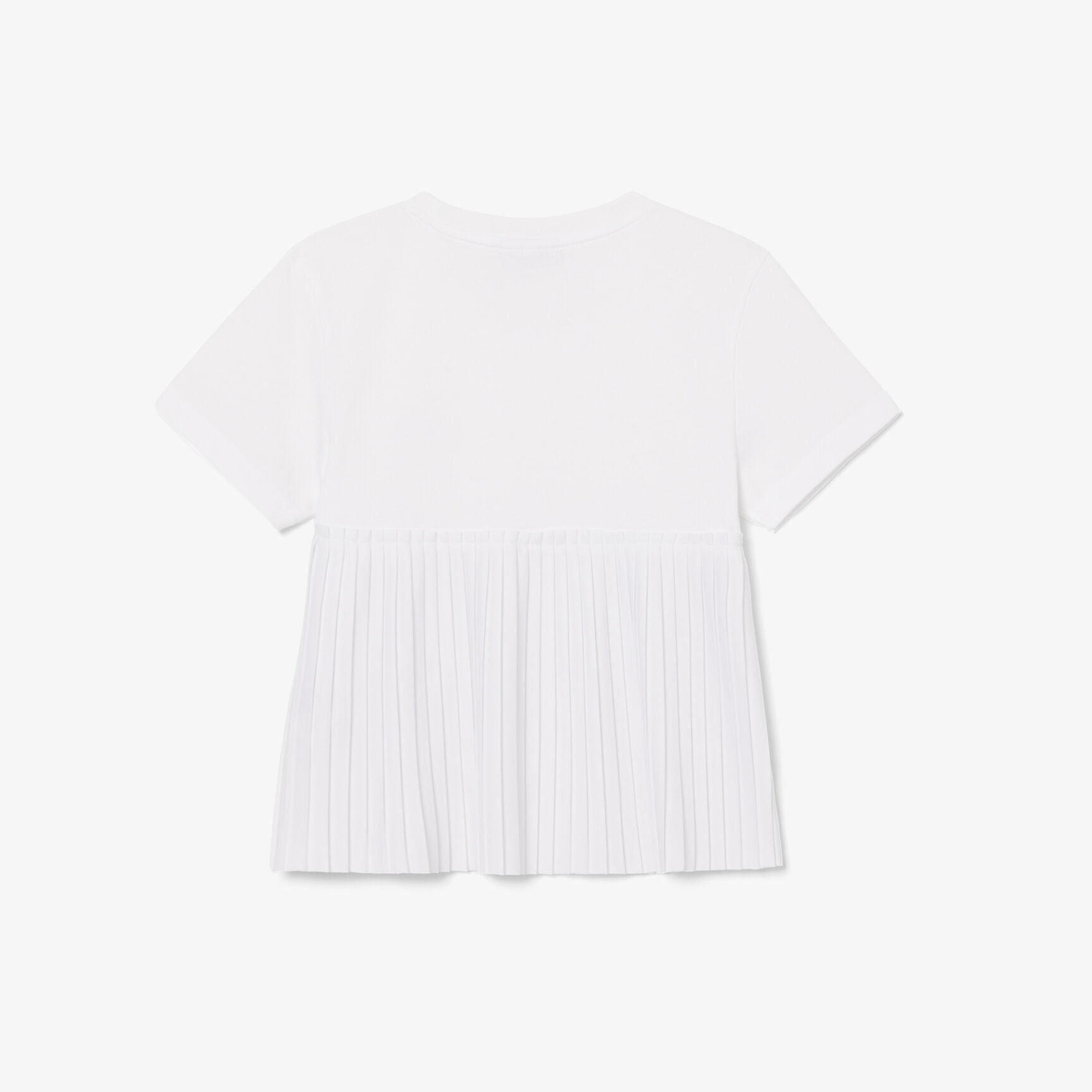 Cotton T-shirt with Pleated Hem Cotton T-shirt with Pleated Hem