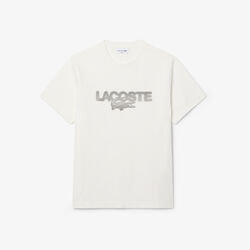 lacoste printed cotton jersey t shirt