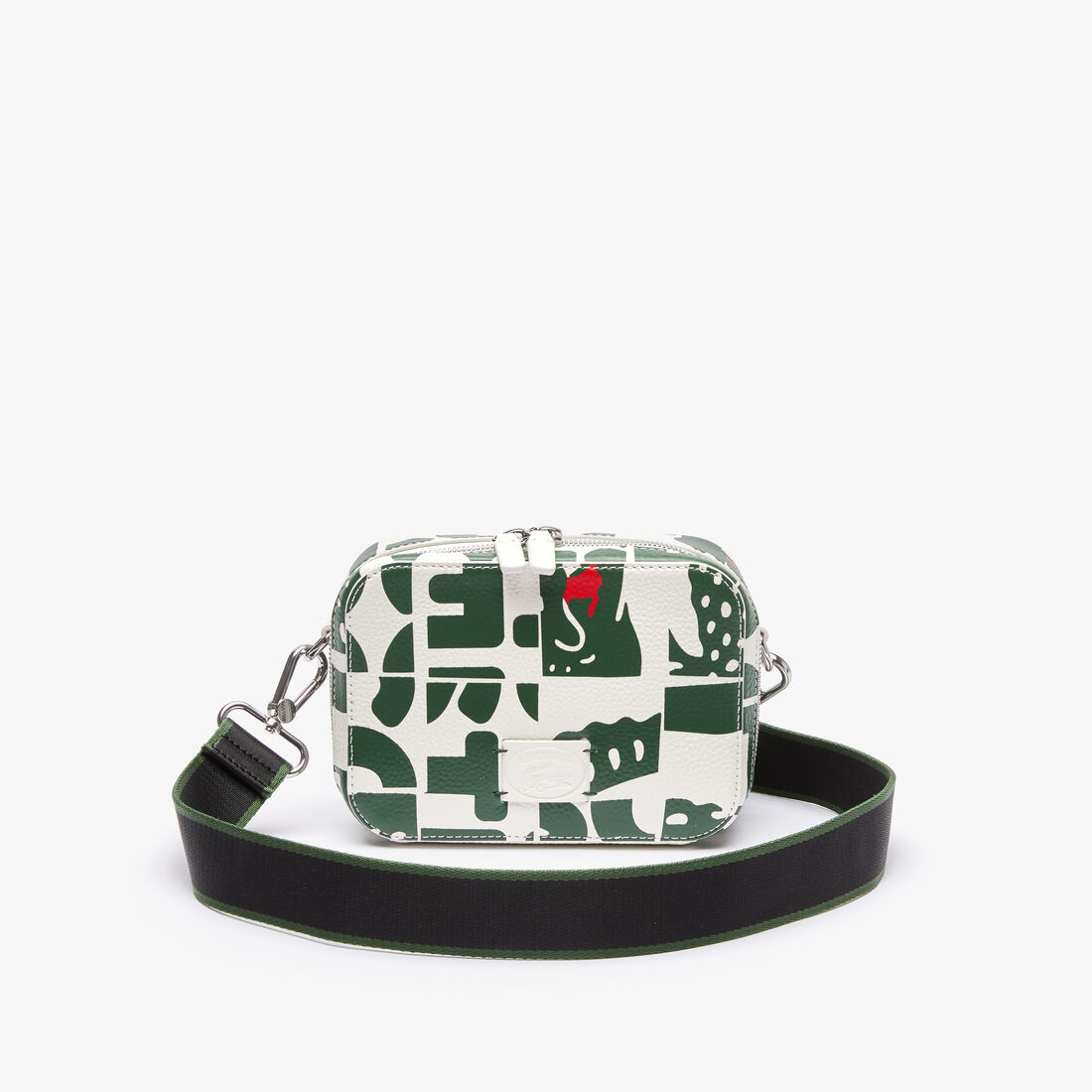 Women's Croco Crew Crocodiles Zip Grained Leather Shoulder Bag