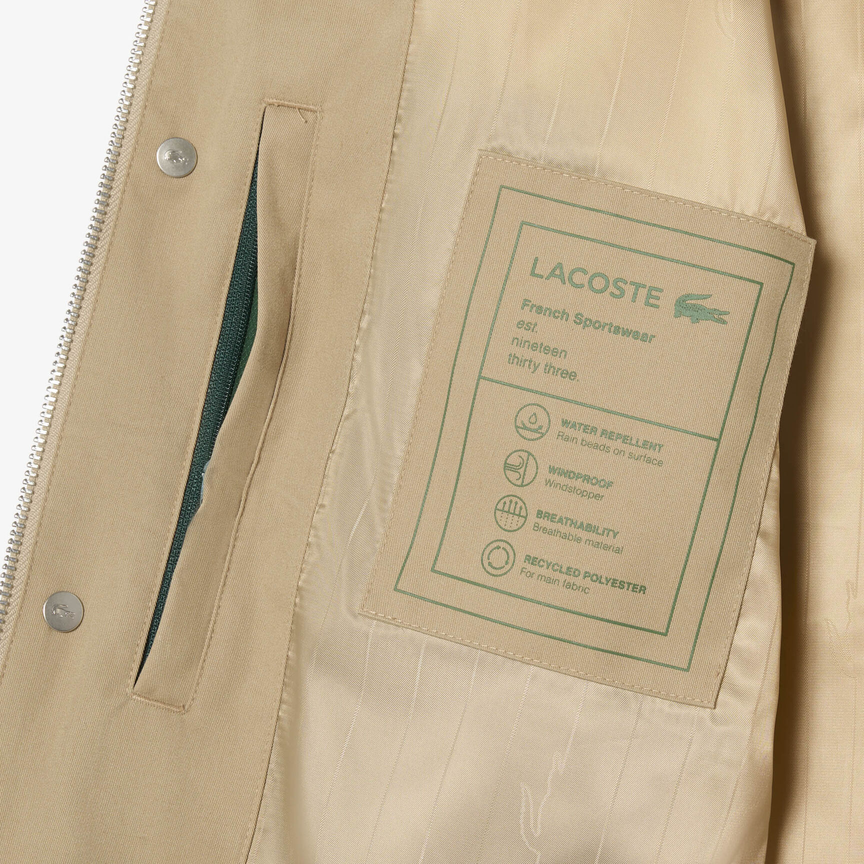 Water-Repellent Twill Harrington Jacket