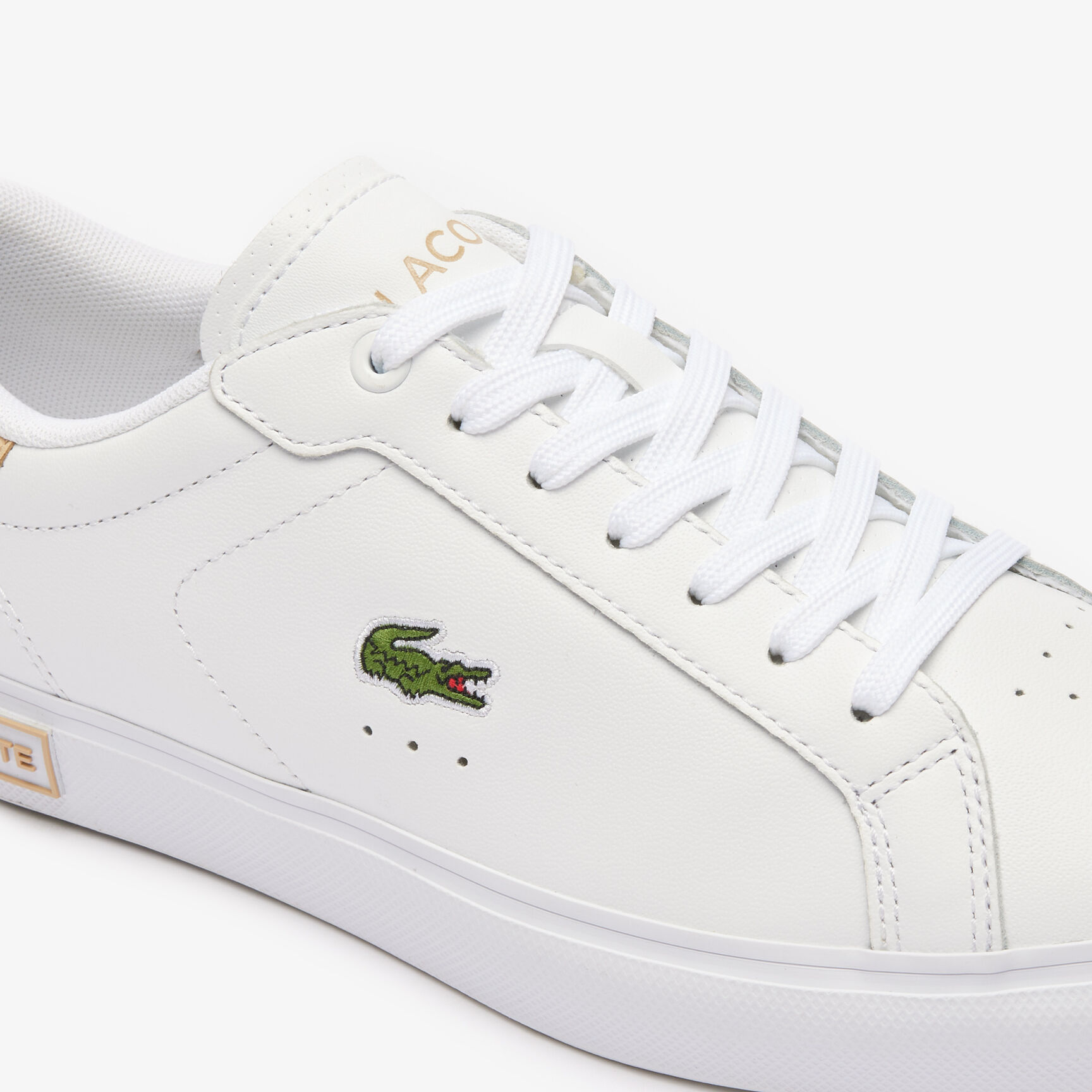 Women's Powercourt Logo Tongue Leather Trainers 